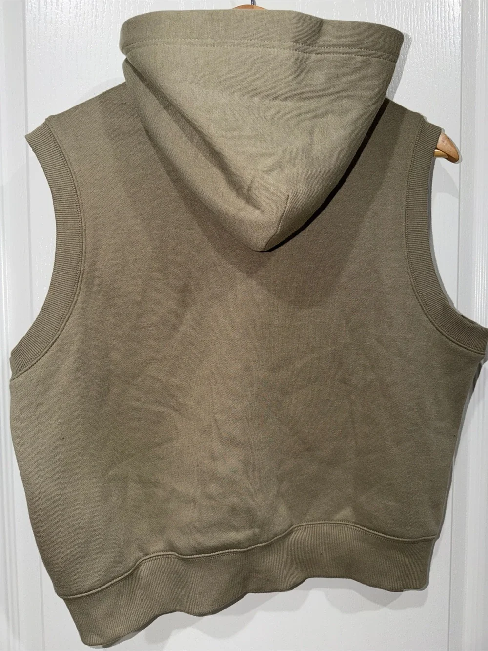 Wild Fable Sleeveless Zip-Up Hoodie Vest in Olive size XLarge - Picture 5 of 5
